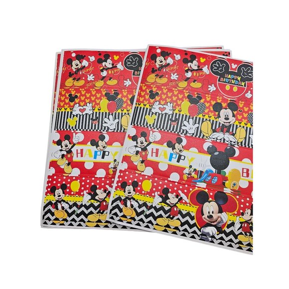 Mickey Mouse Happy Birthday Water Bottle Wrap 48 pk Vinyl Stickers - Picture 2 of 4